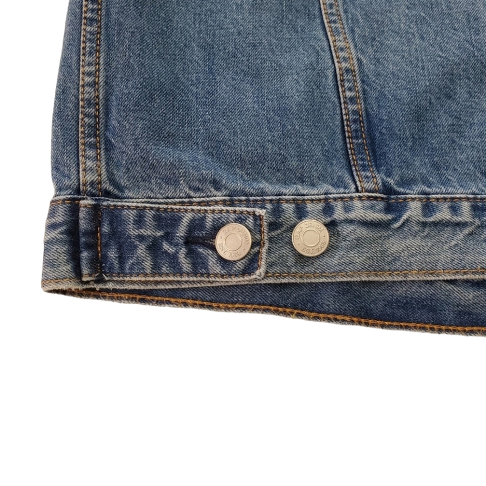Gap 1969 Distressed Jean Vest Sz Small - Picture 5 of 6